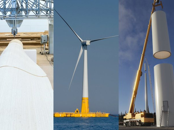 Bahnbrechende Technologien! Betreffen Windkraftanlagen, Turm, Rotorbl&auml;tter und schwimmende Fundamente